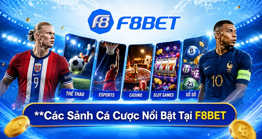 Các Sảnh Cá Cược Nổi Bật Tại F8BET